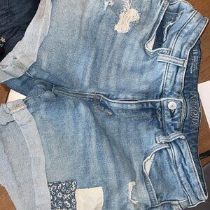 Arizona Jean Co. Distressed Patchwork Denim Shorts - Size 11 mid-rise